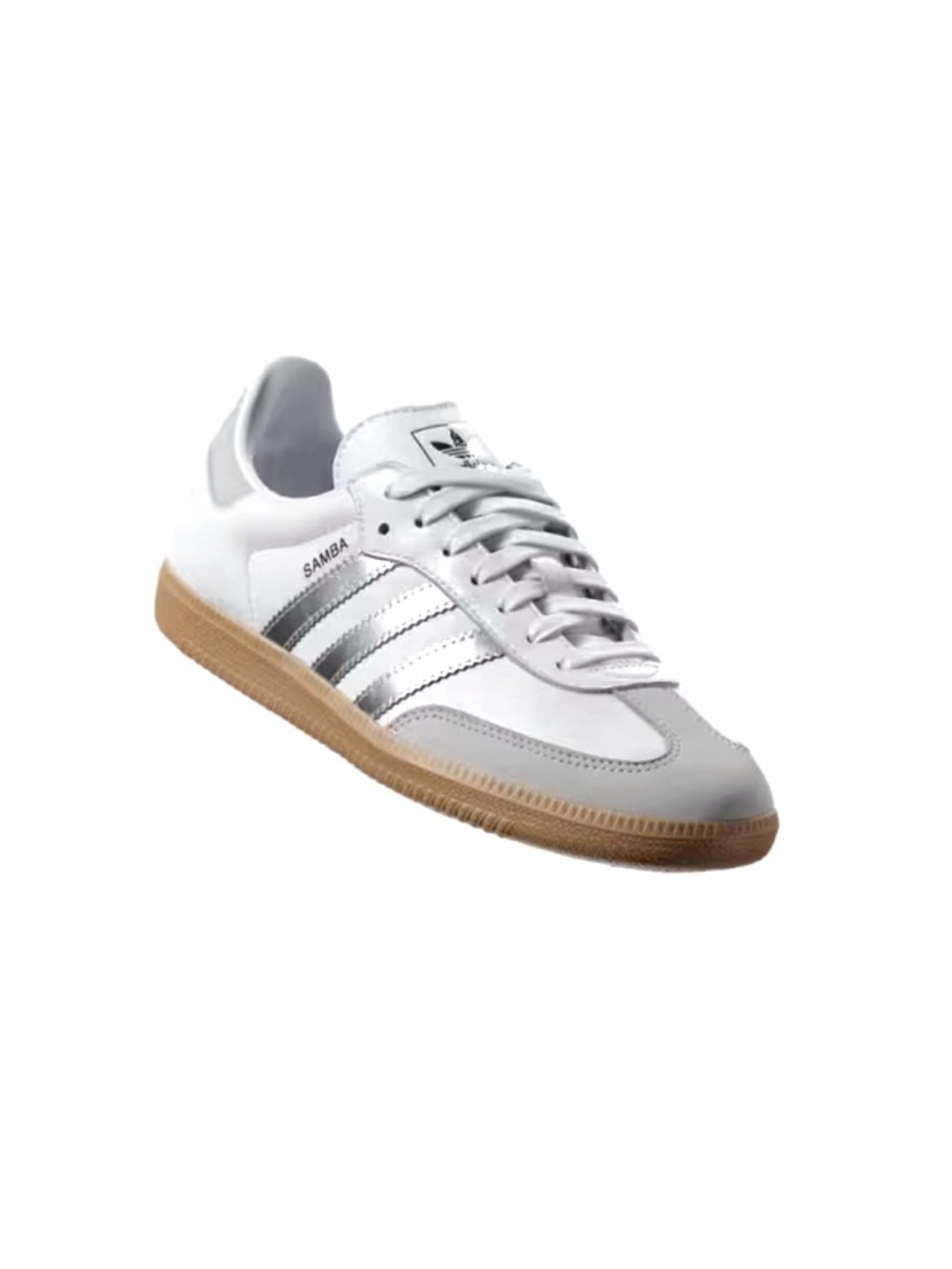 NEW Adidas Samba OG Sneaker in Cloud White, Silver Metallic & Gray One Size 10 - Picture 16 of 16